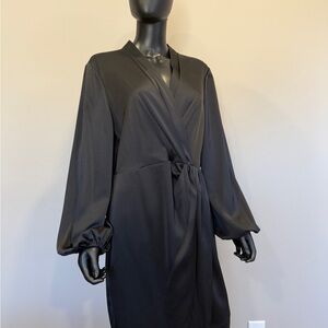 Alex Marie Black Satin Dress